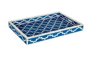 Bandeja de Servicio Hexagonal de Alta Calidad Personalizada, Diseño Elegante con Incrustaciones de Hueso, Hecha a Mano, Duradera, para Servir Comida India en el Hogar - Product Image 1