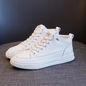 High Top Leather Men's <b>Shoes</b> 2026 New Flat Casual Style Board <b>Shoes</b> For Women Casual <b>Shoes</b> - Product Image 3