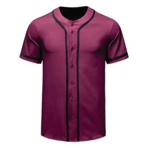 Customized Breathable Button Baseball Jersey Unisex Softball Printed Plus Size Sportswear Front Quick Dry Anti-Bacterial T-Strap - Product Image 1