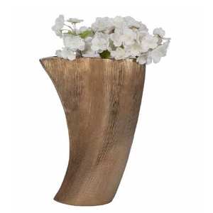 Jarrón de Mesa Escultural Abstracto Moderno de Aluminio, Jarrón para Flores de 27.5 cm, Decoración para el Hogar, Oficina y Sala de Estar - Product Image 4