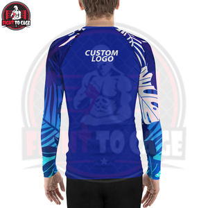 Rashguards MMA pour hommes écologiques, qualité supérieure, séchage rapide, manches longues, tissu 220 grammes, prix de gros compétitif - Product Image 3