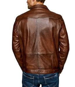 Nouveau style personnalisé de meilleure vente Veste en cuir vintage à manches longues en cuir véritable originale personnalisée de qualité supérieure pour hommes - Product Image 5