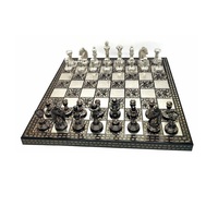 Fabricants de jeux d'échecs écologique Portable aimant en bois échecs faits à la main avec Base en bois plaqué or et argent de grande qualité