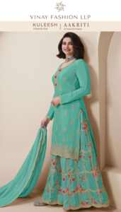 Excellente qualité Designer fantaisie tenue Chinon Salwar Suit & Dupatta avec broderie lourde travail Top qualité vente entière approvisionnement - Product Image 3