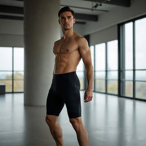 Short de compression serré de gymnastique pour hommes Short athlétique en polyester 100% de haute qualité pour hommes Short de compression à taille élastique pour hommes - Product Image 1