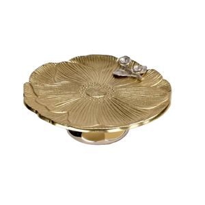 Support à gâteau mosaïque en bois personnalisable couleur marron avec finition mate forme ronde en différentes tailles - Product Image 2