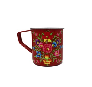 Tazas de té de café con leche de acero inoxidable de alta calidad, taza de café de entrega rápida, Bar, Hotel, vino, pieza antigua, taza de Metal impresa esmaltada - Product Image 1