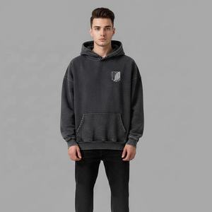 เสื้อสเวตเชิ้ตคอเต่าแบบสั่งทำพิเศษ ผ้าฟลีซหนา 380GSM ทรงโอเวอร์ไซส์ ฮู้ดดี้ทรงวินเทจ ทรงบ็อกซี่ฟิต ฮู้ดดี้ฟอกสี - Product Image 2