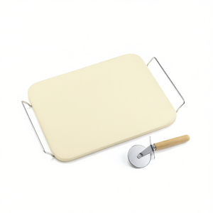 Piedra para Pizza Ompagrill de 38x30cm con Soporte y Rueda de Corte, Herramientas Esenciales para Pizza - Product Image 3