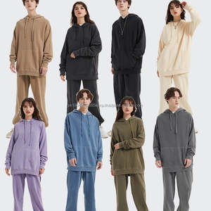 ชุดเสื้อมีฮู้ดใส่ได้ทั้งชายและหญิงผ้าคอตตอนฟอกสีแน่นผ้าคอตตอนปักโลโก้ตามสั่ง100% - Product Image 3