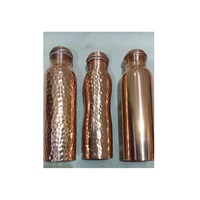 Bouteille d'eau en cuivre avec couvercle en forme de verre pour la maison, bouteille d'eau de taille personnalisée, avantages pour la santé pour l'entraînement de Yoga