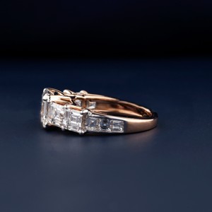 4.15 TCW Asscher Brillant Cut Lab Grown Diamond Bague de fiançailles Classique Mariage Anniversaire Fête Approprié Sans Conflit CVD - Product Image 3