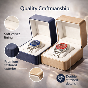 Estuche de Presentación para un Solo Reloj con Inserto de Gamuza Suave, Caja para Reloj para Lanzamiento de Marca y Uso en Mostrador de Boutique - Product Image 4