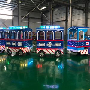 Một Chuyến tàu điện tham quan không theo dõi phổ biến có thể chở hành khách, cửa hàng, công viên và trẻ em. - Product Image 2