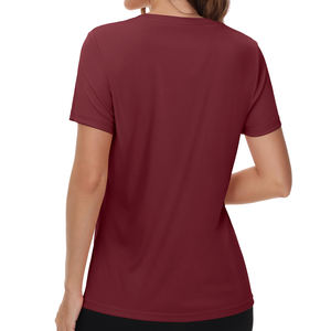 Producto de secado rápido, ropa deportiva y transpirable, tacto ultrasuave, la mejor camiseta de gimnasio de entrenamiento de tela de poliéster para mujer - Product Image 6