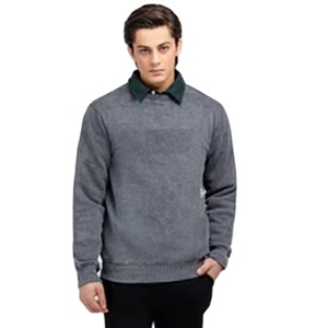 Sudadera de Cuello Redondo de Algodón Grueso Personalizada de Alta Calidad 100% para Hombre, Sudadera Corta Lisa de Lujo para Hombre - Product Image 1