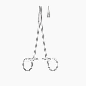 Porte-aiguilles manuel en acier inoxydable approuvé CE, Crile-Wood, 15 cm |   Aiguille droite TC |   Metal Med Corporation MM-1125-49 - Product Image 5