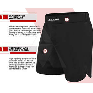 Shorts MMA légers à prix avantageux pour hommes, Kimono de Jiu Jitsu, couleur noire très populaire, shorts MMA - Product Image 2