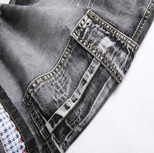 Venta al por mayor de ropa de calle Vintage personalizada Jersey algodón pantalones cortos de entrenamiento Cargo para hombre pantalones cortos de mezclilla - Product Image 6