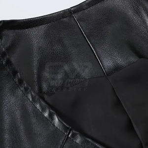 Chaleco de hombre con diseño de logotipo personalizado, precio al por mayor, chaleco de cuero de moda informal para exteriores e Invierno - Product Image 4