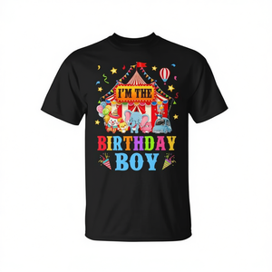 Maglietta Promozionale per Festa di Compleanno 1 Anno a Tema Circo e Carnevale per Bambino - Abbigliamento per Occasioni Speciali - Product Image 2