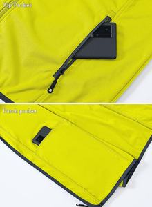 Chaleco utilitario con logotipo personalizado de alta calidad, cuello en V, malla de ingeniero naranja, chalecos de uniforme de trabajo de carga de seguridad para hombres, bolsillos múltiples - Product Image 5