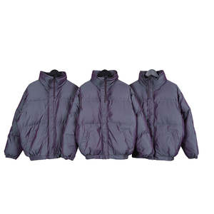 Chaquetas acolchadas reflectantes con cremallera de algodón y cuello levantado de diseño personalizado OEM para hombre, chaqueta de invierno ligera suave de invierno al por mayor - Product Image 5