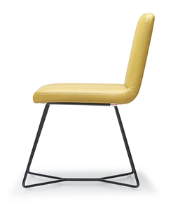 Sillas de comedor de primera calidad con base de metal color amarillo de Turquía - Product Image 5