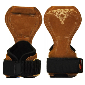Empuñaduras Cobra para levantamiento de pesas ajustables con logotipo personalizado, correas de cuero, muñequera, levantamiento de pesas para unisex - Product Image 1