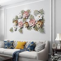 Décoration murale en métal 3D Art Flower Décoration murale en métal Décoration murale en métal Flower