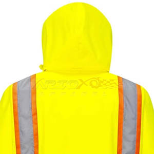 Veste de sécurité haute visibilité, classe 1 ANSI, réfléchissante, imperméable, pour travaux de construction et de voirie, avec logo personnalisé - Product Image 5