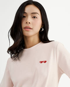 Camiseta Corta de Algodón de Alta Calidad para Mujer, con Icono Bordado, Color Sólido, Corte Regular, Transpirable, de Secado Rápido, para Verano - Product Image 5