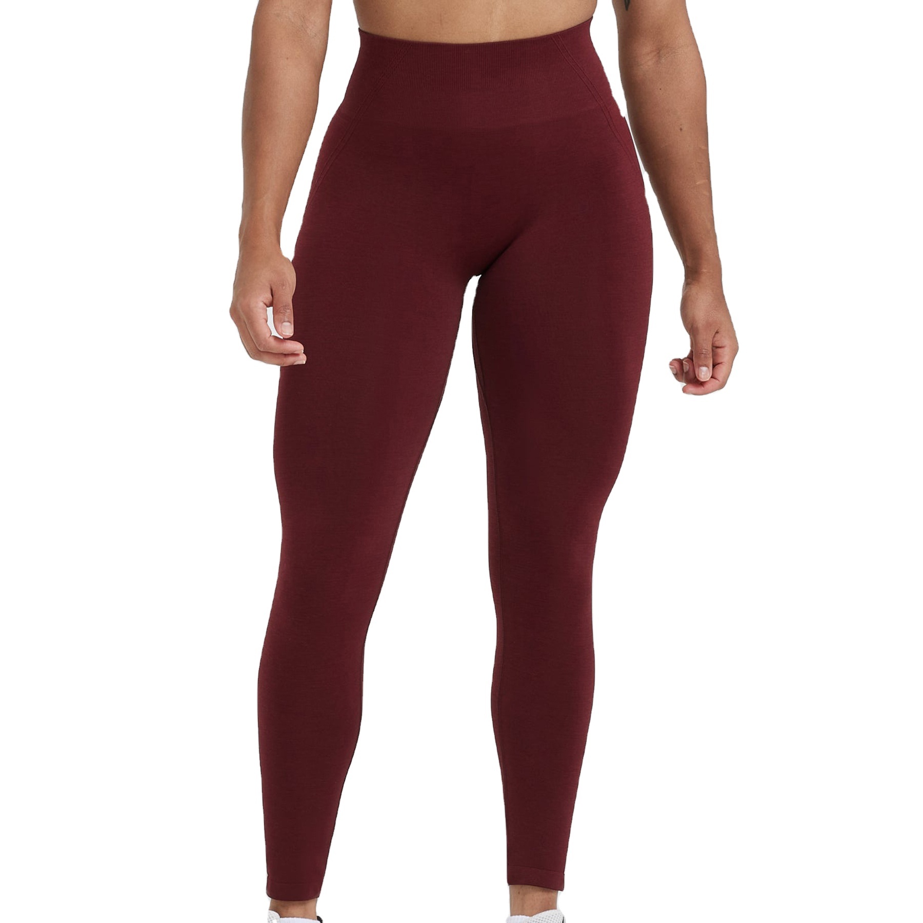 Breathable Knitted Mid Elastic Solid Color Women Yoga Leggings Quick Dry Lightweight Wholesale Reasonable Price Made Pakistan