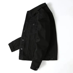 Primavera otoño Unisex Jeans chaquetas Casual Color sólido Jeans chaqueta para hombres transpirable Unisex Slim Fit algodón prendas de vestir - Product Image 6