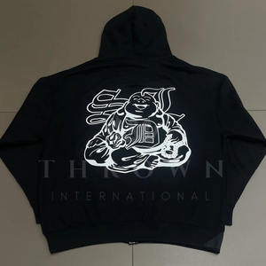 Sweat à capuche d'hiver noir pour homme Sdl 100% coton Tailles personnalisées Grandes tailles Surdimensionné Polaire Vente promotionnelle Best-seller - Product Image 1