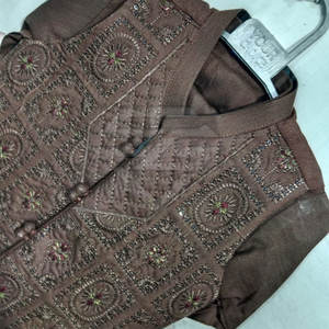 Conjunto de Kurta y Pijama de Alta Calidad para Niños con Chaleco, 100% Algodón, Traje Tradicional Elegante para Fiestas - Product Image 6