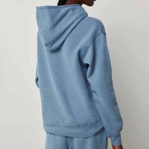 Conjunto de chándal de invierno transpirable de secado rápido de algodón 100% para mujer, chándal de cuello redondo con bloque de Color - Product Image 4