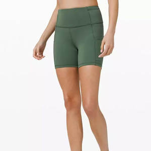 กางเกงขาสั้นเอวสูงสำหรับผู้หญิง,กางเกงขาสั้นสำหรับนักขี่จักรยานเล่นกีฬาโยคะเล่นกีฬาสวมใส่สบายทำโลโก้ได้ตามต้องการ - Product Image 3