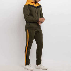 Blank Multi Color Full <b>Zip</b>-Up Unisex Tracksuits Quick Dry Fitted Full Sleeves Elastic <b>Hooded</b> With Drawstring Waist 2 Piece Set - Product Image 1