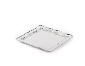 Plateau de service rectangulaire en métal fini or et argent de super qualité fabriqué à la main avec poignée Cuisine Usage domestique Fabricant direct - Product Image 5