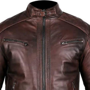 Chaqueta de piel de cordero auténtica marrón de nuevo estilo 2024, chaqueta de invierno transpirable superventas, servicio OEM, teñido liso a prueba de viento - Product Image 3