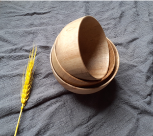 Bol rond en bois d'acacia pour aliments et salades, matériau écologique, vente en gros - Product Image 5