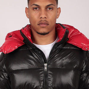 New Design Custom Logo Male Detachable <b>Hood</b> Puffer Men's <b>Jackets</b> Stand Up Collar Button Up Hooded Quilted Gripped Puffer <b>Jacket</b> - Product Image 5