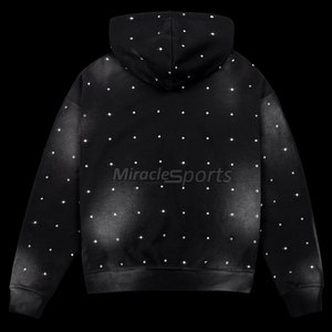 El mejor fabricante hecho con sudaderas con capucha de diamantes de imitación lavado ácido para hombre, sudaderas con capucha de diamantes de imitación lavado ácido para hombre - Product Image 2