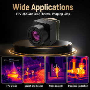 โมดูลกล้องถ่ายภาพความร้อน FPV ความละเอียด 256 384 640 เซ็นเซอร์อินฟราเรดแบบไม่ต้องระบายความร้อนสำหรับโดรน UAV มองเห็นในเวลากลางคืน - Product Image 3