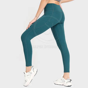 Legging Femme Haute Qualité Solide Longueur Genou Spandex/Polyester Séchage Rapide et Respirant Professionnel Taille Élastique - Product Image 4