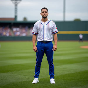 Uniforme de Jersey de béisbol Entrenamiento personalizado Ligero 100% Algodón Poliéster Botón Abajo Uniforme de béisbol de Softbol - Product Image 6