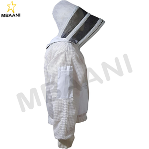 Veste ventilée d'apiculture 3 couches Protection complète des apiculteurs Veste d'apiculture ultralégère avec voile d'escrime - Product Image 4