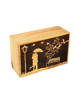手工制作的生命之树木制火化骨灰盒供人类骨灰成人大夫妇葬礼骨灰盒-埋葬骨灰盒