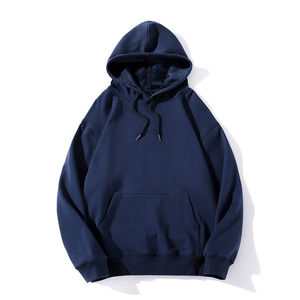 Sudadera con Capucha Corta de Poliéster/Algodón Grueso, Transpirable y Sostenible, para Hombre, Corte Regular, Conjunto de Sudadera de Tela de Rizo para Invierno - Product Image 1